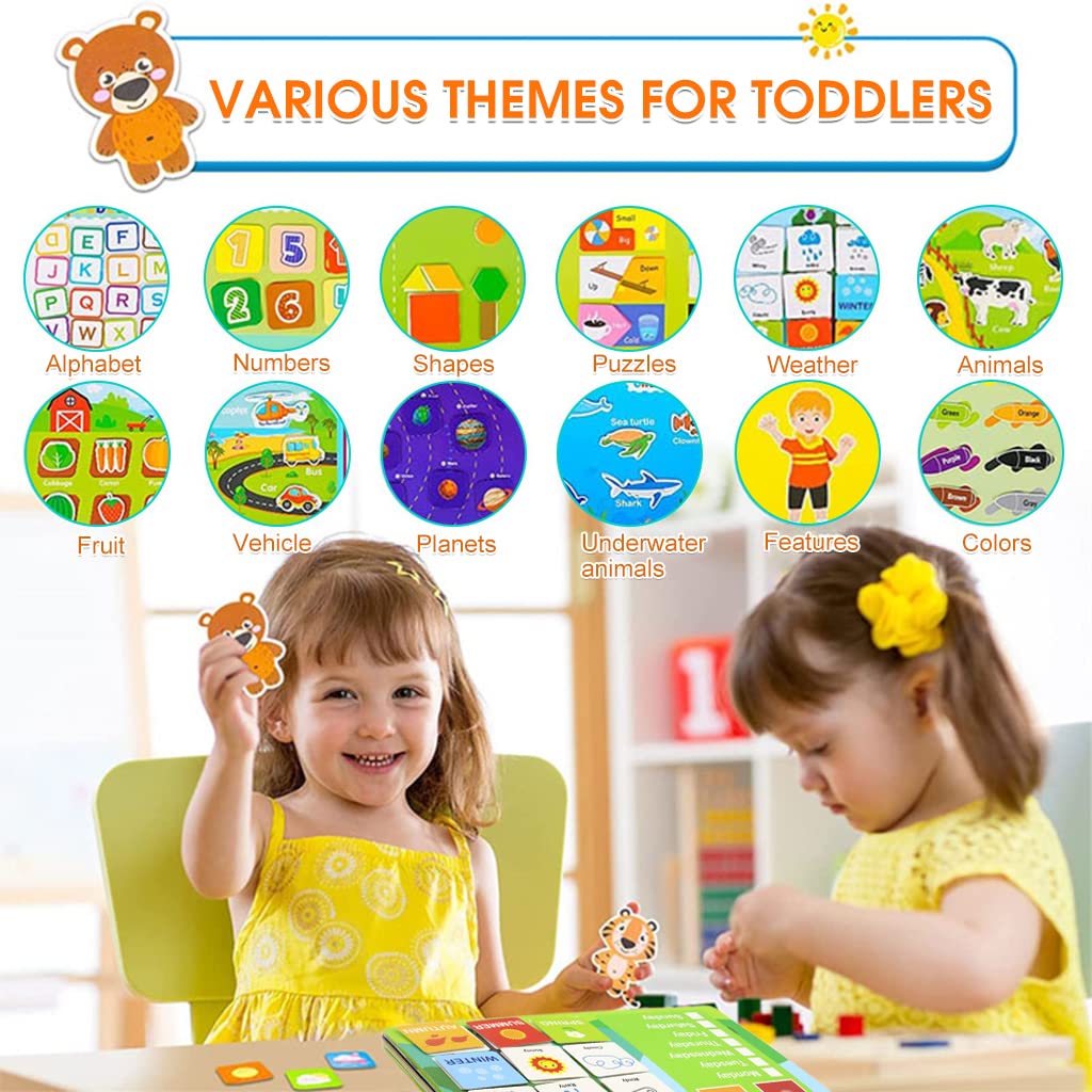 PATPAT Montessori Busy Books for Kids, Autism Sensory Educational Toys, 12 Themes Busy Book for Toddlers 1-3 Boys & Girls ,Preschool Activity Binder Learning Toys for Kids to Develop Learning Skills PATPAT Montessori Busy Books for Kids, Autism Sensory Educational Toys, 12 Themes Busy Book for Toddlers 1-3 Boys & Girls ,Preschool Activity Binder Learning Toys for Kids to Develop Learning Skills